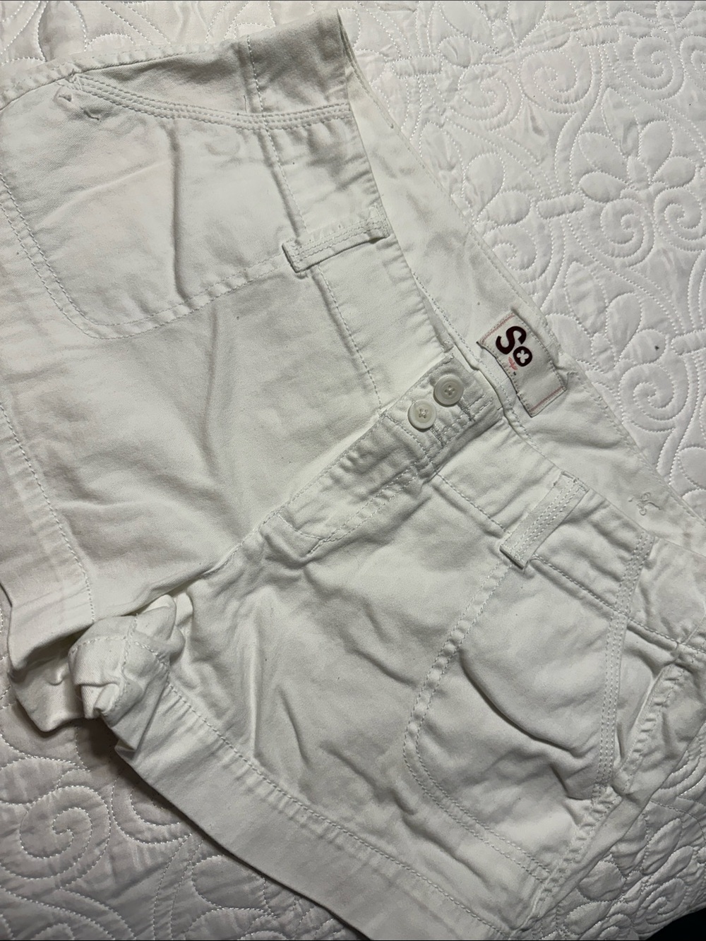 SO White Women's Casual Shorts with Branded Waist Tag